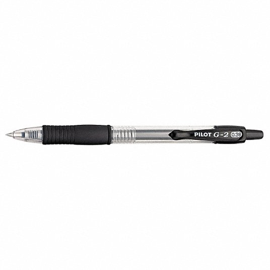 Pilot PIL31277 G2 Roller Ball Gel Pen, Extra Fine 0.38 mm, Black PK12