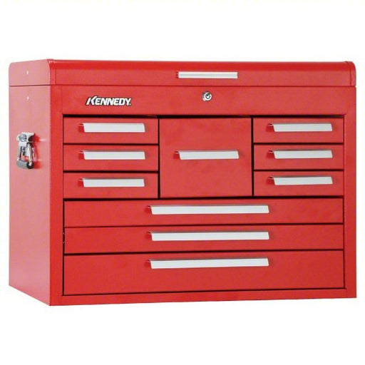 Kennedy 360R Top Chest 10 Drawers, Light Duty, 26 1/8 in Overall Wd, 12 1/8 in Overall Dp, Keyed