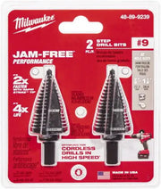 Milwaukee 48-89-9239 Step Drill Bit Set 16 Hole Sizes, 7/8 in to 1 1/8 in, 1/4 in Step Increments, 2 PK - Redwood.KV451N45