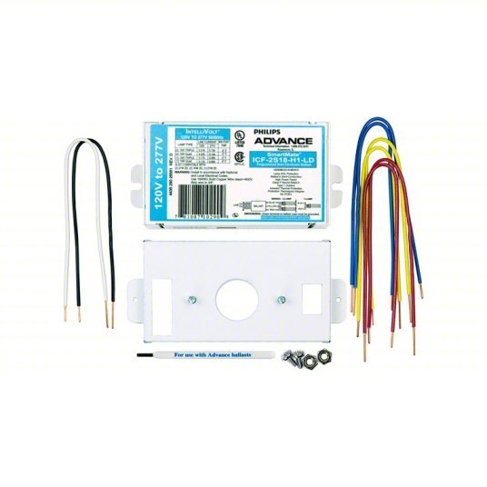 Advance ICF-2S18-H1-LD-K CFL Ballast 120 to 277V AC, 1/2 Lamps Supported, 21 W Bulb Watt, 4 1/4 in Overall Lg