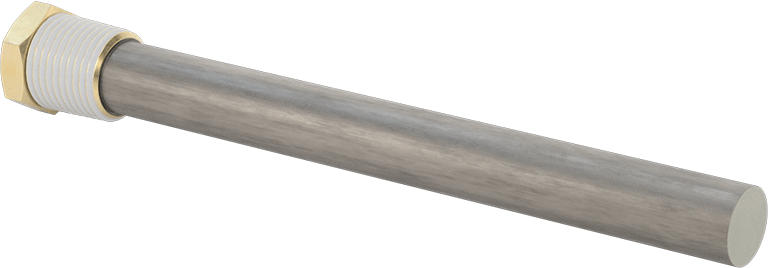 McMaster 3642K12 Magnesium Corrosion-Inhibiting Rod, 1/2 NPT Male, 6" Long