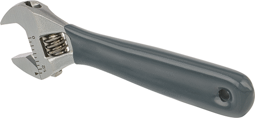 McMaster 3643N21 Cushion-Grip Adjustable Wrench Chrome Plated, 4" Overall Length, 1/2" Maximum Jaw Capacity