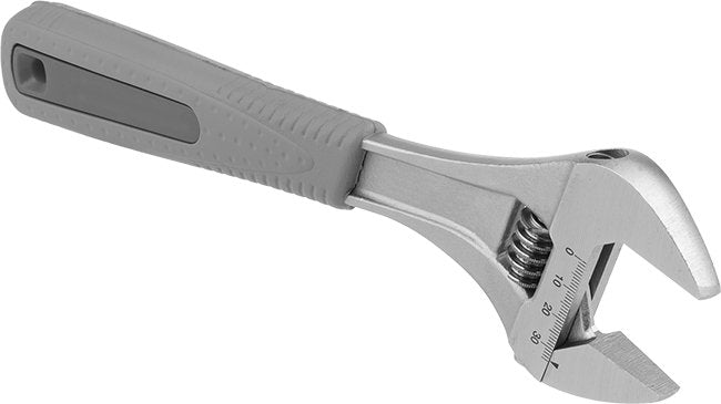 McMaster 3643N23 Adjustable Wrench Chrome Plated, 8 in Overall Length, 1-1/8 in Maximum Jaw Capacity