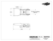McMaster 3648T823 Webbing Buckle, for Maximum 2" Wide Web, Stainless Steel Ratchet, Extended Handle, NO-Sew