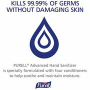 Purell 3659-12 Hand Sanitizer Gel, Pump Bottle, 12 oz, Citrus, Ethyl Alcohol, Moisturizing, 12 PK