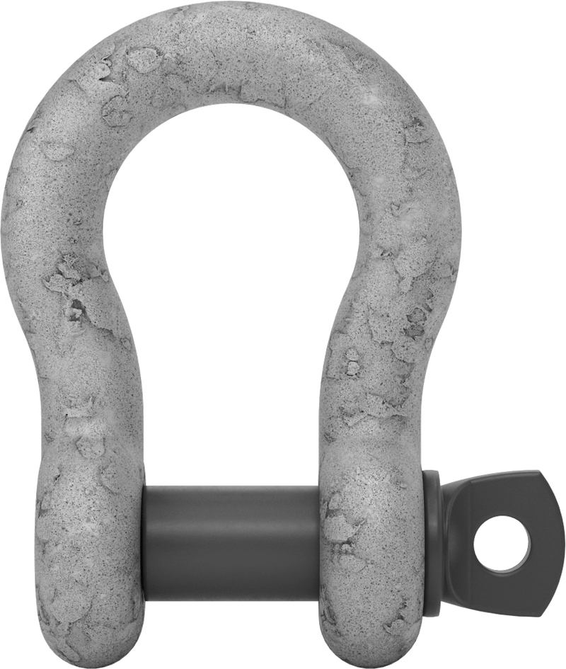 McMaster 3663T46 Galvanized Alloy Steel Screw-Pin Anchor Shackle, 1" Thick, 25,000 lb Load Capacity, ASME B30.26