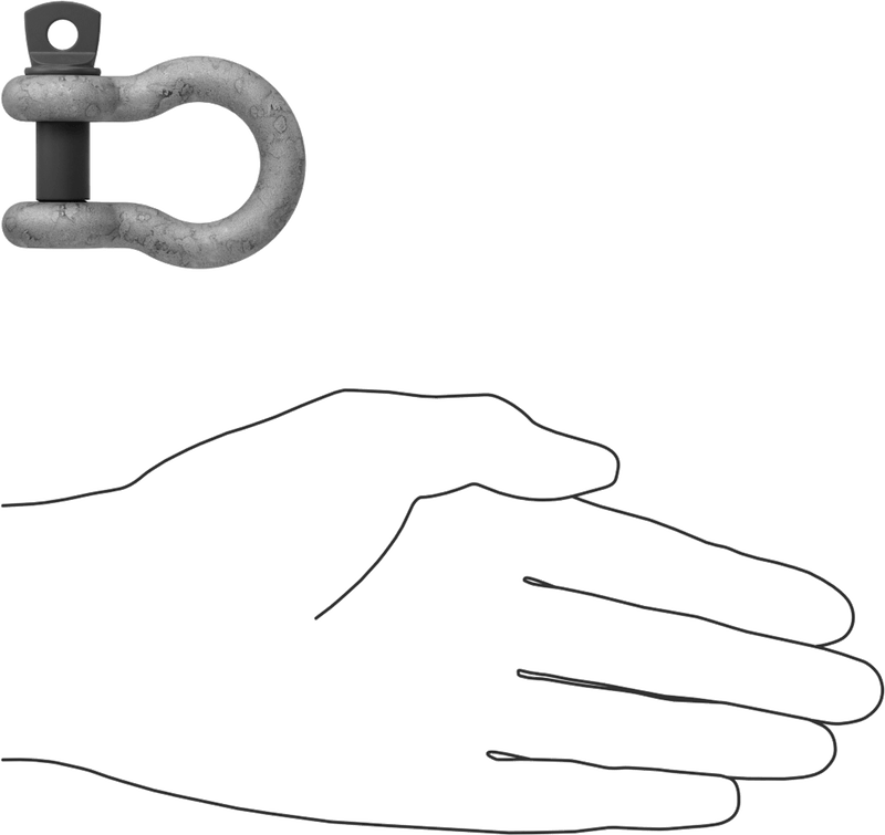 McMaster 3663T51 Galvanized Alloy Steel Anchor Shackle, Screw Pin, for Lifting, 3/8" Thick, 4,000 lb Capacity