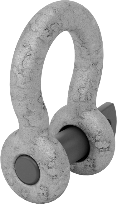 McMaster 3663T51 Galvanized Alloy Steel Anchor Shackle, Screw Pin, for Lifting, 3/8" Thick, 4,000 lb Capacity