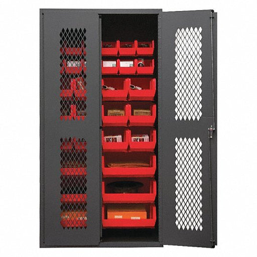 Durham EMDC-361872-30B-1795 Extra-Heavy Duty Bin Cabinet, 36 in W, 72 in H, 18" D, 30 Bins