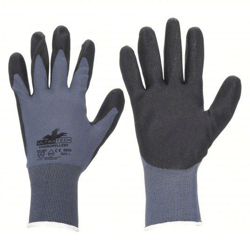 MCR Safety 9699XL Coated Gloves XL (10), Sandy, PVC, Palm, Dipped, ANSI Abrasion Level 4, Black, 1 PR