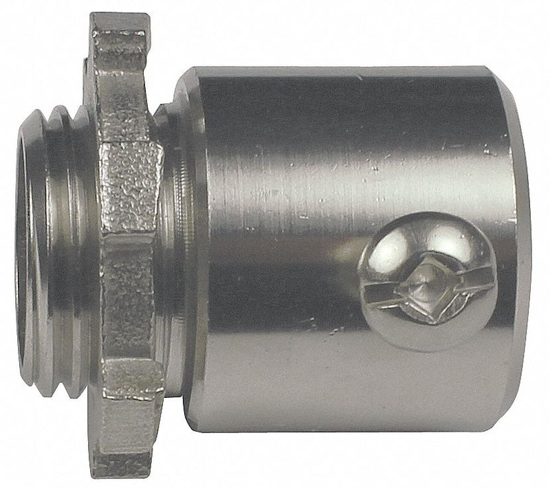 Calbrite S20500MCSS Set Screw Conduit Connector, 316 Stainless Steel, 1/2 in Trade Size, 1 5/16 in Overall Lg