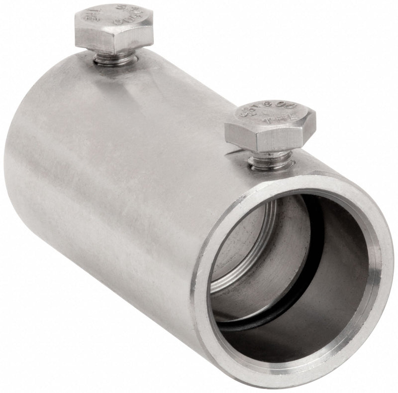 Calbrite S22000CCSS Set Screw Conduit Coupling, 316 Stainless Steel, 2 in Trade Size, 2 1/2 in Overall Lg