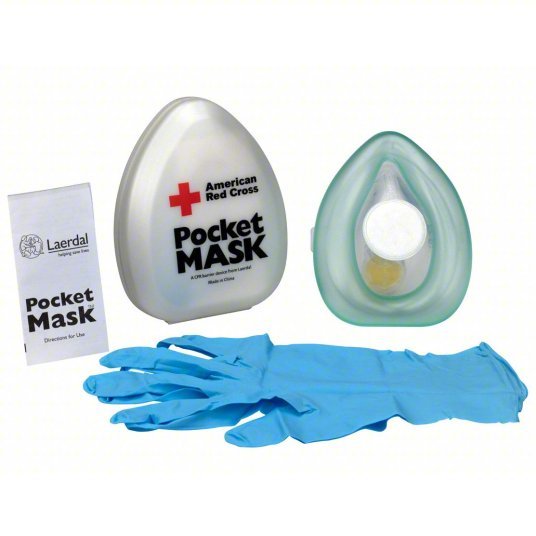 First Aid Only 363705 Pocket Mask 1 People Served, Adult, Disposable, Clamshell Case Type PK10