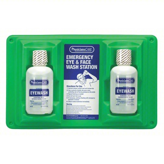 Physicianscare 24-102 Single Use Eyewash Station 2 No. of Bottles Included, 16 oz Size