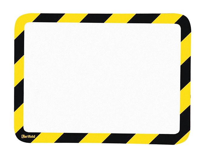 Tarifold P194994 Magneto Sign Holder, 2 PK, Adhesive Backing, Plastic, Black/Yellow, 11 in Sheet Height, 8-1/2 in Sheet Width