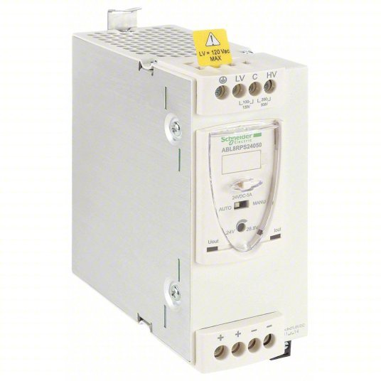 Schneider ABL8RPS24050 Power Supply 100 to 120 V AC/200 to 500 V AC, Single, 24V DC, 120W, 5