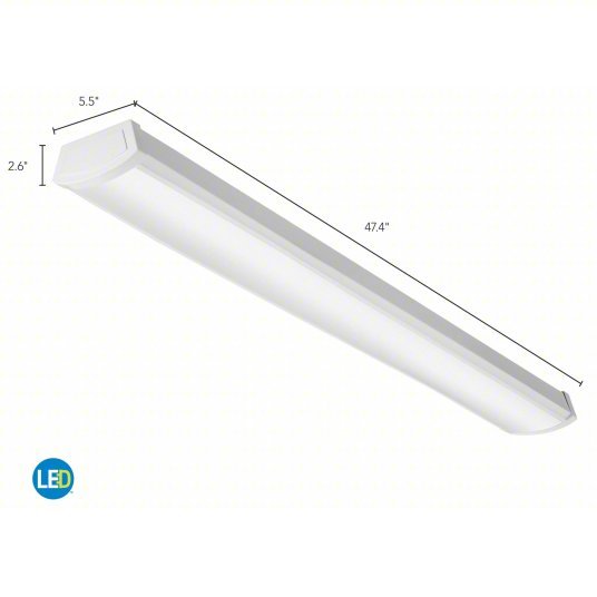 Lithonia FMLWL 48 840 LED Wraparound Fixture 42 W Max. Fixture Watt, 4000K, 2,900 lm, 1 Lamp T8