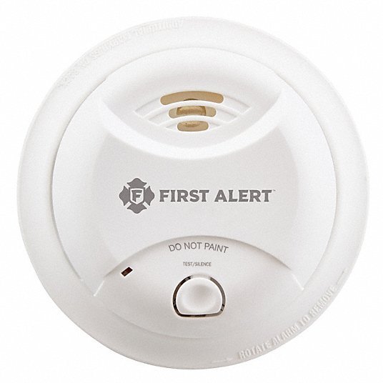 First Alert SA350B Smoke Alarm, Ionization Sensor, 85 dB @ 10 ft Audible Alert, 9V