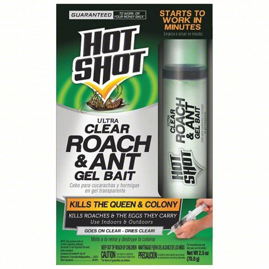 Hot Shot HG-95769 Roach and Ant Killer For Use On Crawling Insects, Tube, 2.5 oz Container Size