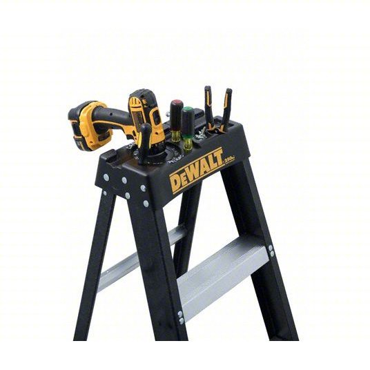 Dewalt DXL3110-06 Stepladder 6 ft Ladder Ht, 5 Steps, 250 lb, 40 7/16 in Base Spread, 23 1/2 in Bottom Wd