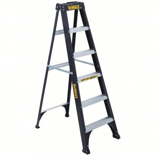 Dewalt DXL3110-06 Stepladder 6 ft Ladder Ht, 5 Steps, 250 lb, 40 7/16 in Base Spread, 23 1/2 in Bottom Wd
