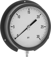 McMaster 3705K38 Large-Dial Pressure Gauge with Aluminum Case High-Accuracy, 8-1/2" Dial, 1/4 NPT Male Bottom Connection 0 to 30 psi pressure range