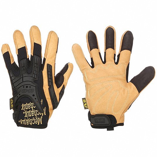 Mechanix Wear CG40-75-009 Mechanics Gloves, L, Black/Yellow, Single Layer, Spandex