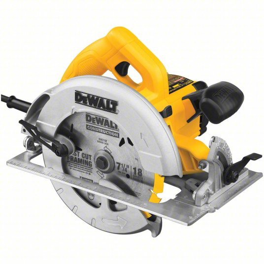 Dewalt DWE575 Circular Saw 7 1/4 in Blade Dia., 15 A Current, Right, 2 in Max. Cutting Dp @ 0 Deg.