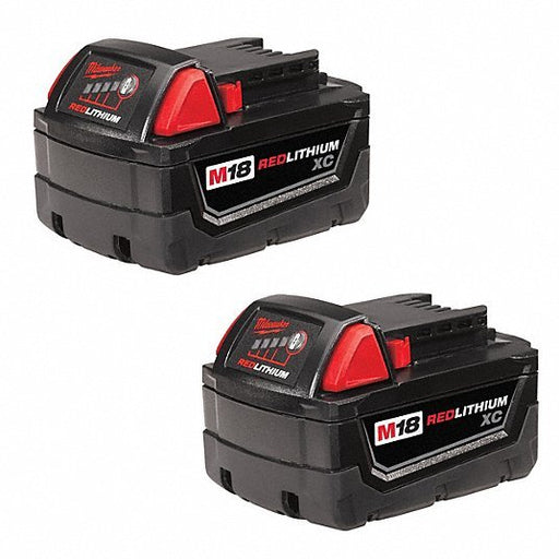 Milwaukee 48-11-1822 M18 18V REDLITHIUM Lithium-Ion XC Extended Capacity XC 3.0 Ah Battery 2-Pack