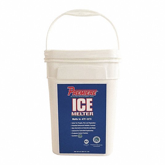Premiere PM040SP-FT Ice Melt: 40 lb Pail (Full Truckload 1,020 Pails), -8°F, Granular, Blue