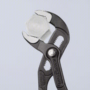 Knipex 87 01 180 Tongue and Groove Plier V, Push Button, 1 1/2 in Max Jaw Opening, 7 1/4 in Overall Lg, Serrated