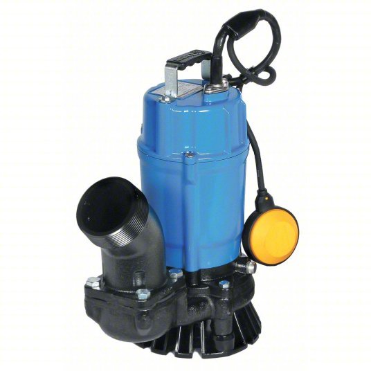 Tsurumi HSZ3.75S-62 (AUTO, 115V) Plug-In Utility Pump 1 Horsepower, 60 gpm Flow Rate @ 5 Ft. of Head, Tether Float, Aluminum