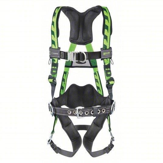 Honeywell ACF-QCBDPUG Full Body Harness Climbing/Positioning, Vest Harness, Cam, L/XL, Belt, Green, XL