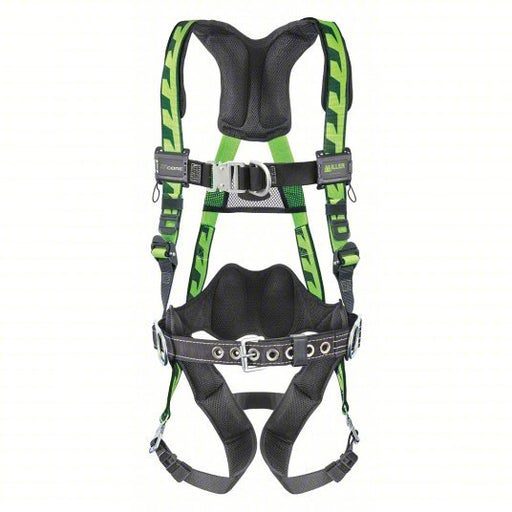 Honeywell ACF-QCBDPUG Full Body Harness Climbing/Positioning, Vest Harness, Cam, L/XL, Belt, Green, XL