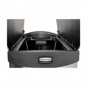 Rubbermaid 1901993 Step Can: Slim Jim(R), Metal, Silver, 13 gal Capacity, 22 1/2 in Dp