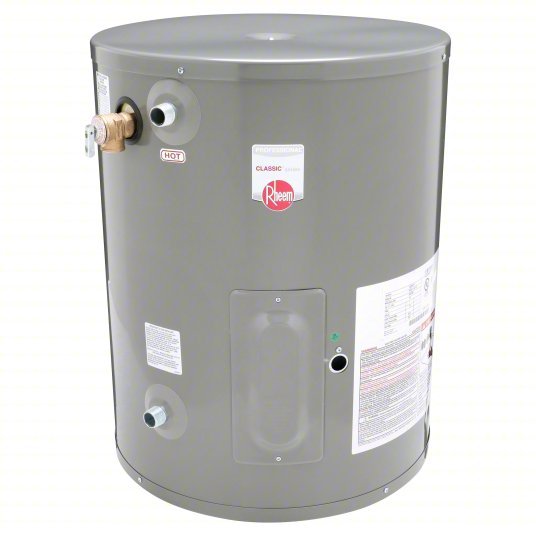Rheem PROE20 1 RH POU Electric Water Heater 120V AC, 19.9 gal, 2,000 W, Single Phase, 25.25 in Ht, 20 gph @ 40°F