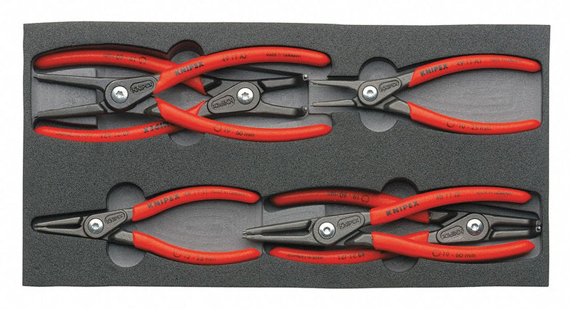 Knipex 00 20 01 V02 Retaining Ring Plier Set, 6 Piece