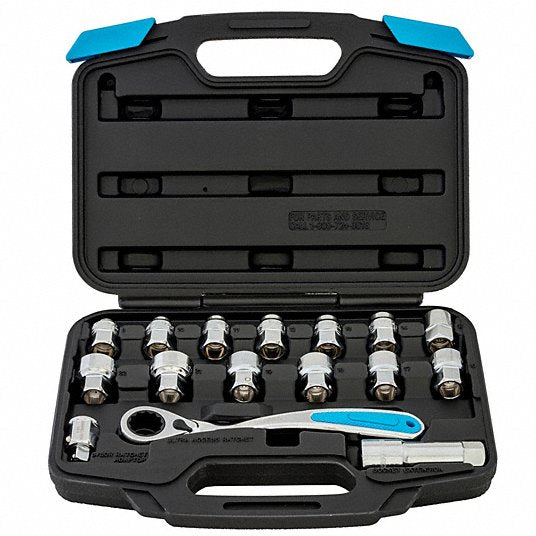 Channellock 39100 3/8" Drive Socket Set, SAE, Metric, 16 pc