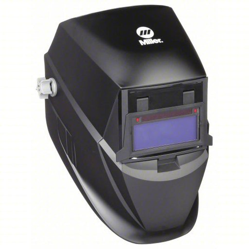 Miller 287798 Welding Helmet Auto-Darkening, 2 Arc Sensors, Black, W10, 3.74 in x 1.38 in, Nylon