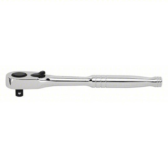Stanley 89-818 Hand Ratchet Pear, Reversing, 8 in Overall Lg, Chrome, 7° Min Arc Swing, 3/8 in Drive Size