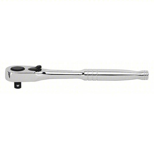 Stanley 89-819 Hand Ratchet Pear, Reversing, 10 1/4 in Overall Lg, Chrome, 7° Min Arc Swing