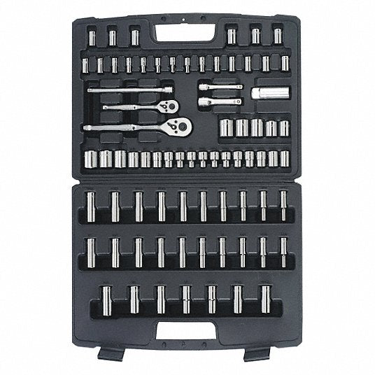 Stanley 96-010 Master Tool Set 1/4 in, 3/8 in Drive, 75 Piece, Metric/SAE