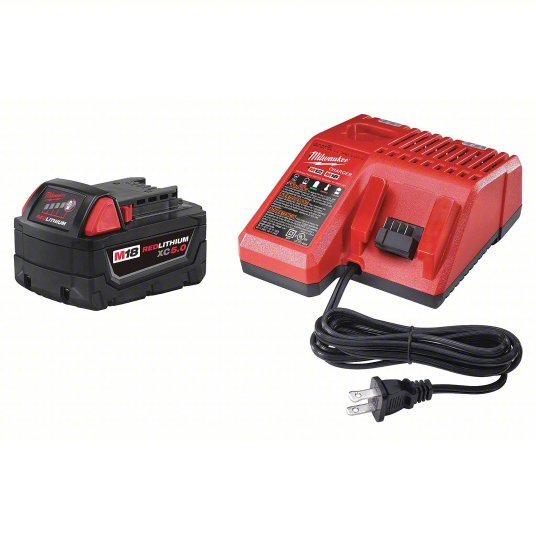 Milwaukee 48-59-1850 Battery & Charger Kit M18™, Li-ion, 5 Ah, XC, 18 V