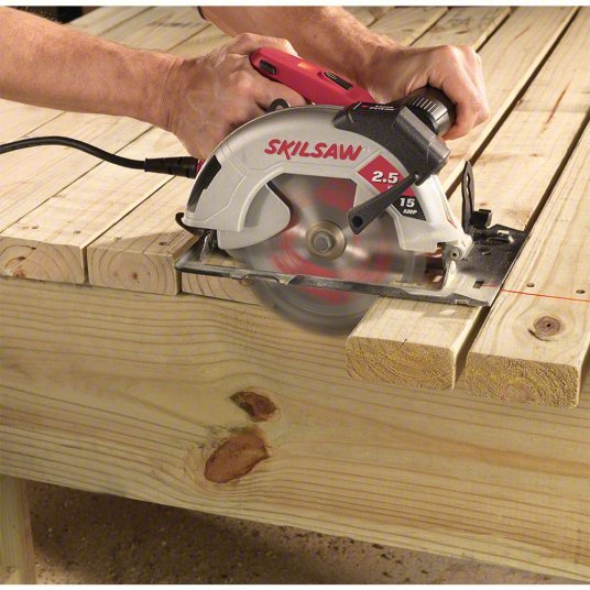 SKIL 5280-01 Circular Saw 7 1/4 in Blade Dia., 15 A Current, Right, 1 15/16 in Max. Cutting Dp @ 0 Deg.