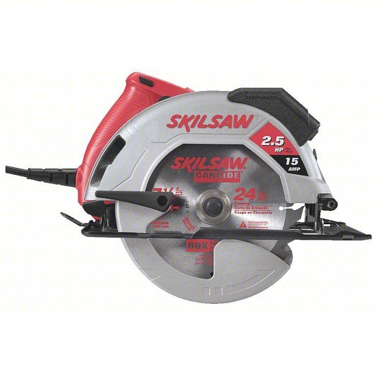 SKIL 5280-01 Circular Saw 7 1/4 in Blade Dia., 15 A Current, Right, 1 15/16 in Max. Cutting Dp @ 0 Deg.
