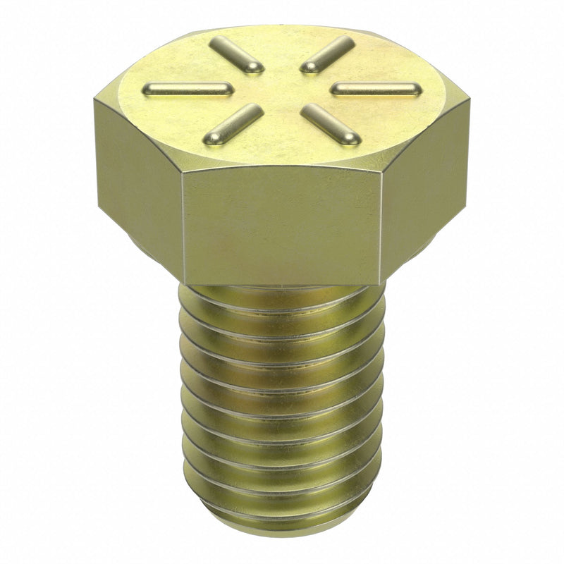 Approved Vendor N04104.062.0100 Hex Head Cap Screw, Steel, Grade 8, Zinc Yellow, 5/8"-11, Coarse, 1 in lg, Made in USA*, Inch, 10 PK