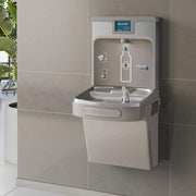 Elkay LZS8WSLP Drinking Fountain with Bottle Filler On-Wall, Refrigerated, 39 1/2 in Ht, Gray, Filtered