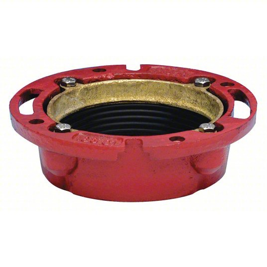 Oatey 42255 Toilet Flange, Red, Cast Iron, 4"