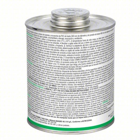 Oatey 31008 Pipe Cement Heavy Duty, 32 fl oz, Brush-Top Can, Clear