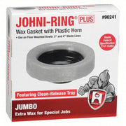 Hercules 90241 Toilet Bowl Ring, Jumbo, For Universal Fit, 3 in to 4 in Size, Wax, Plastic Horn
